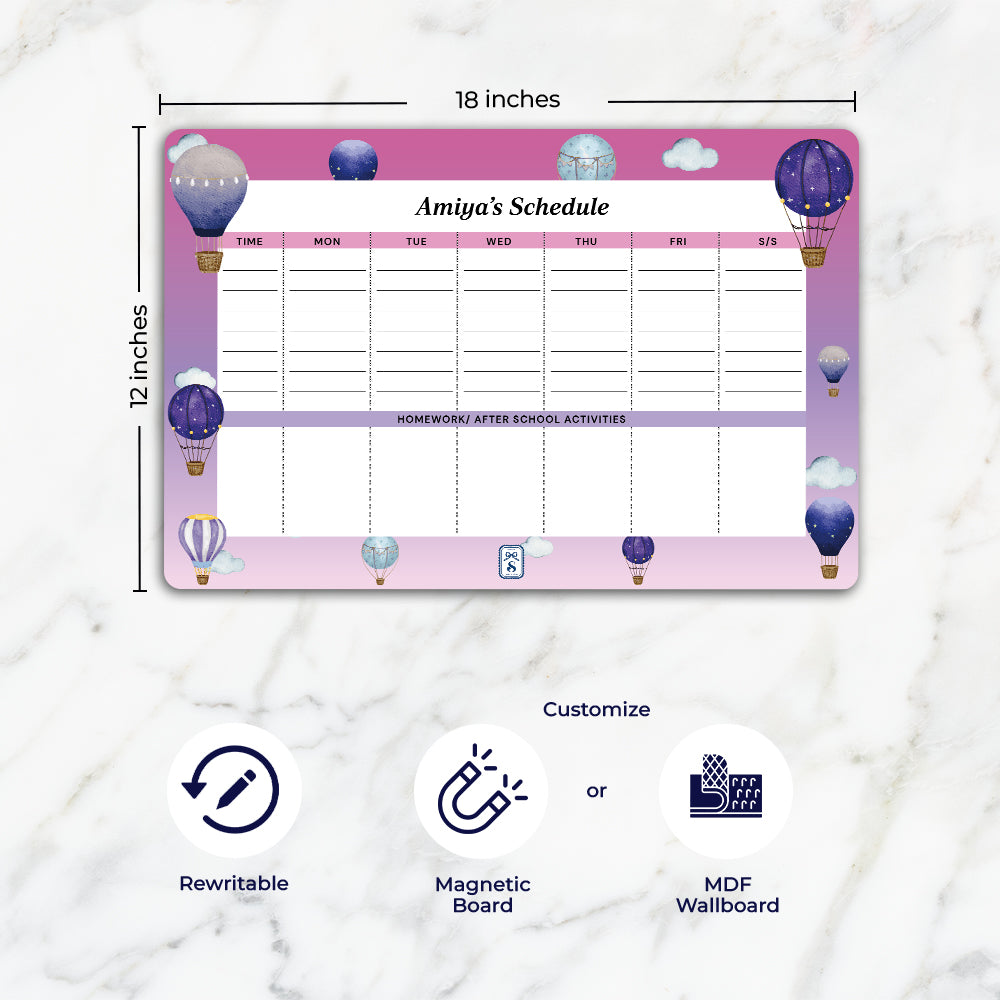Night Flight Kids Schedule Planner