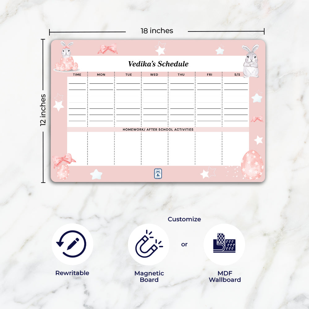 Easter Bunnies Kids Schedule Planner