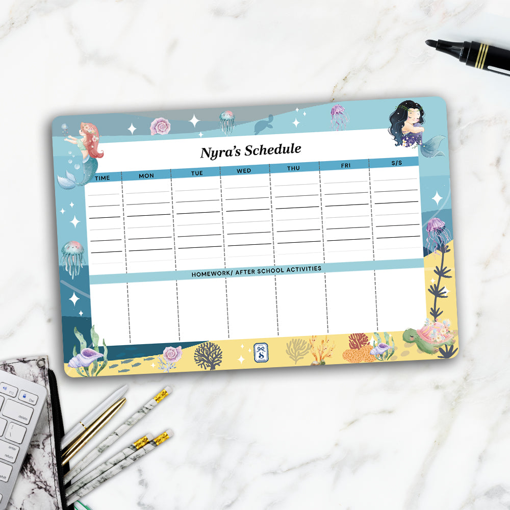 Mermaid Magic Kids Schedule Planner