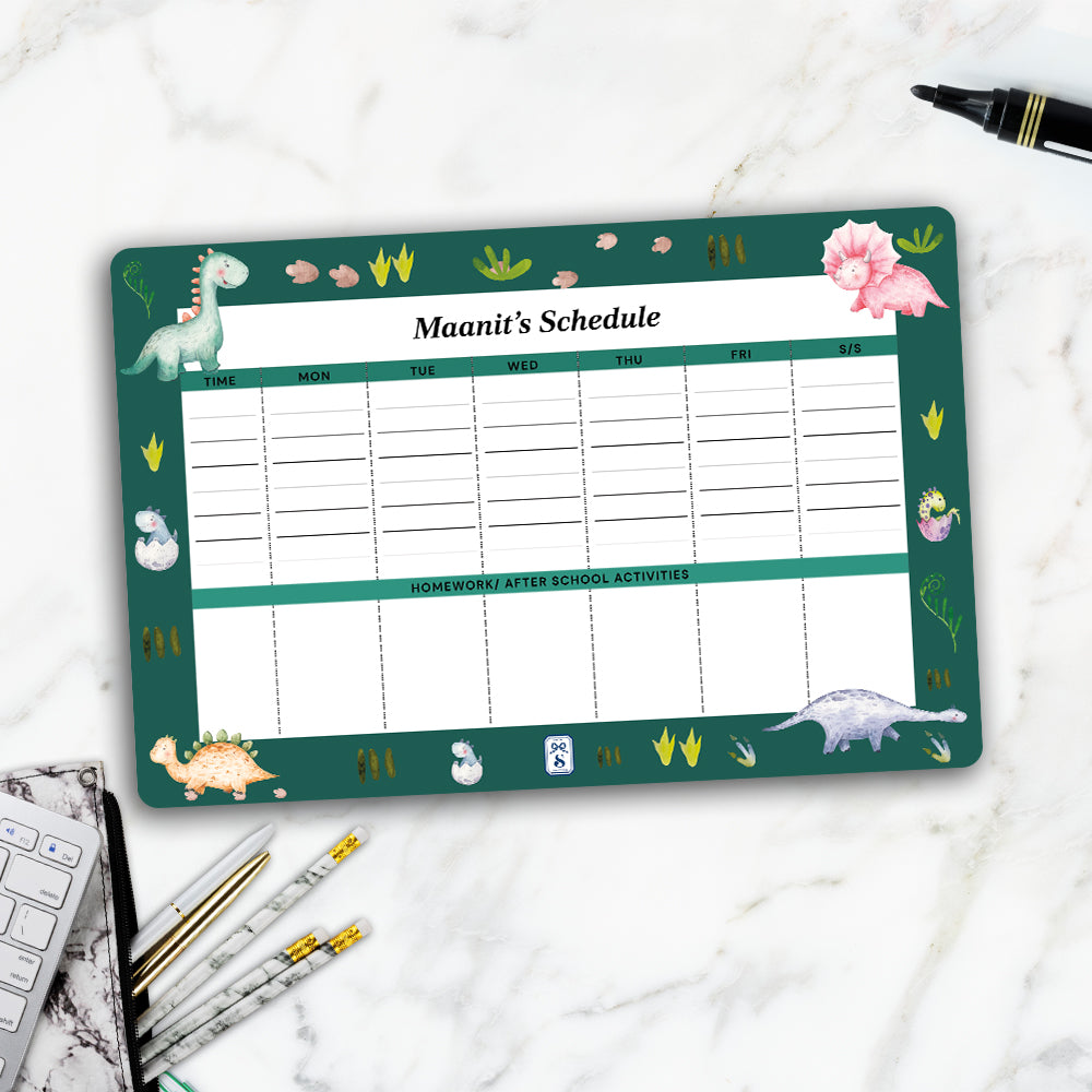 Dinoland Kids Schedule Planner