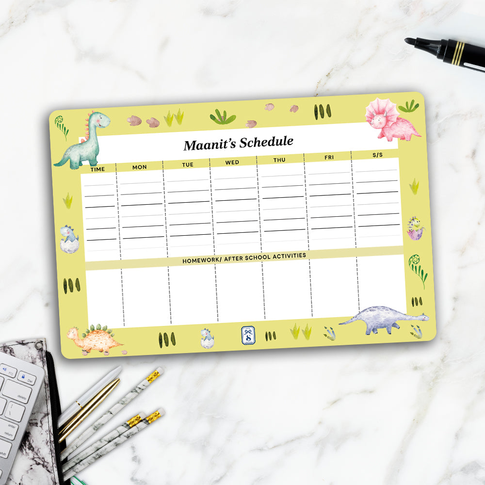 Dinoland Kids Schedule Planner