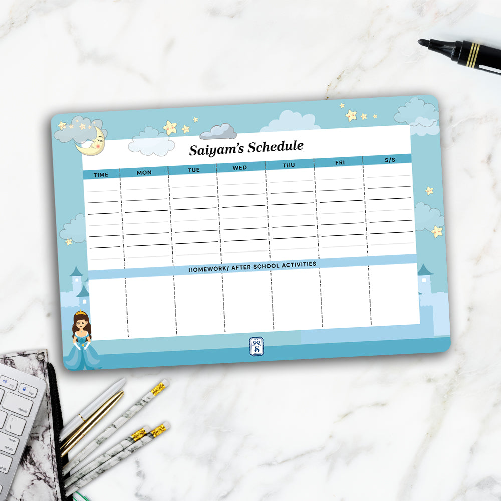 Princess Kids Schedule Planner