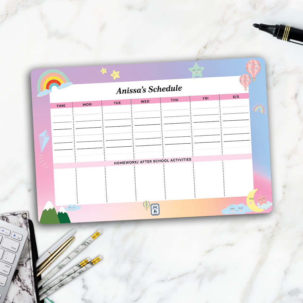 Rainbow Magic Kids Schedule Planner