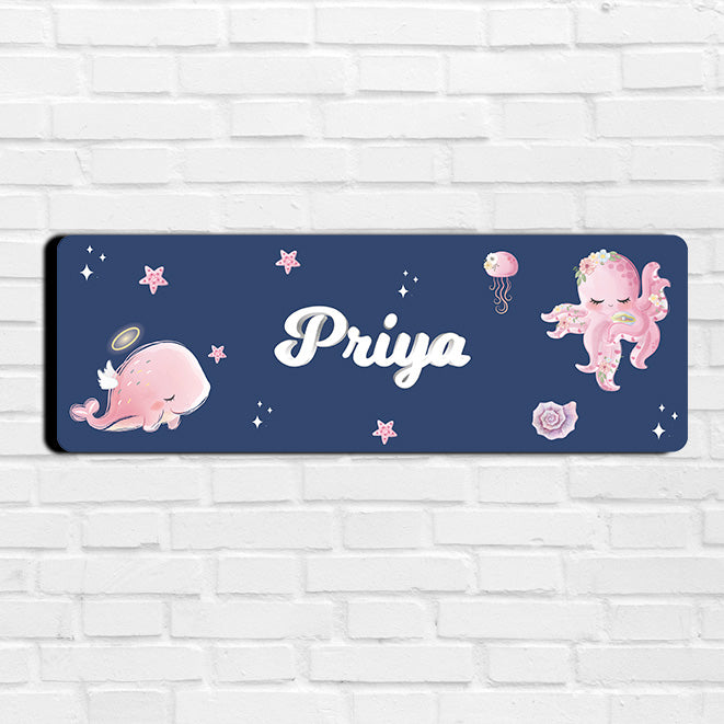Blushing Underseas Name Plate (Petite) (kids)
