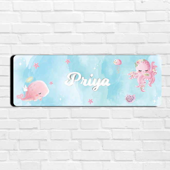 Blushing Underseas Name Plate (Petite) (kids)