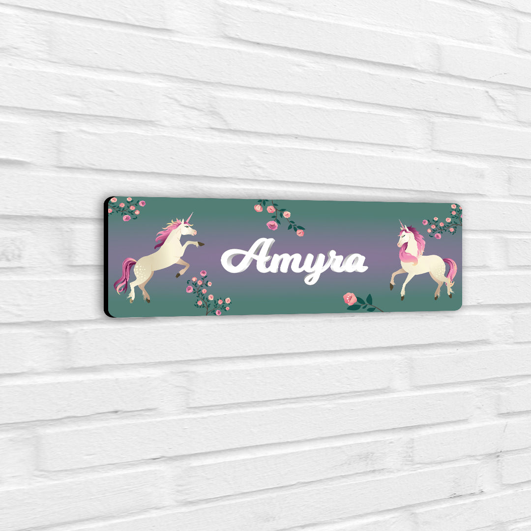 Unicorn Paradise Name Plate (Petite) (kids)