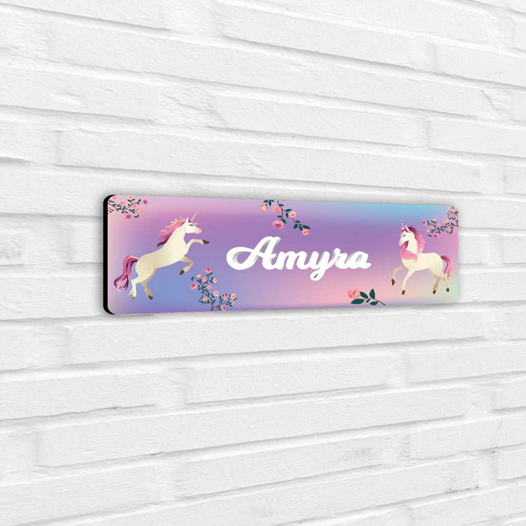 Unicorn Paradise Name Plate (Petite) (kids)
