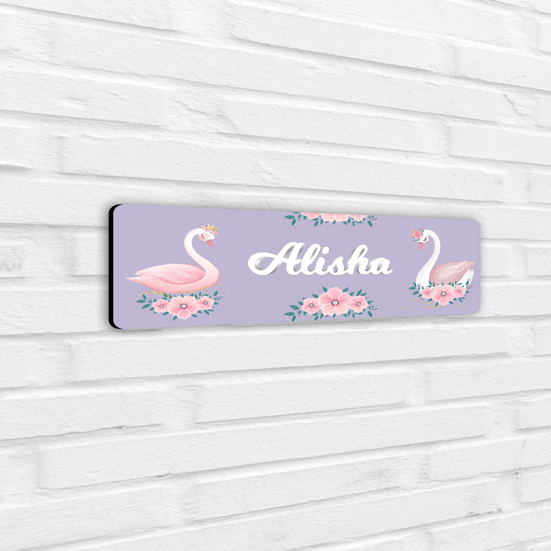 Swan Princess Name Plate (Petite) (kids)