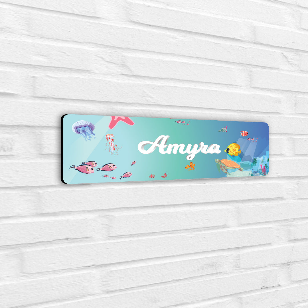 Ocean Bed Name Plate (Petite) (kids)
