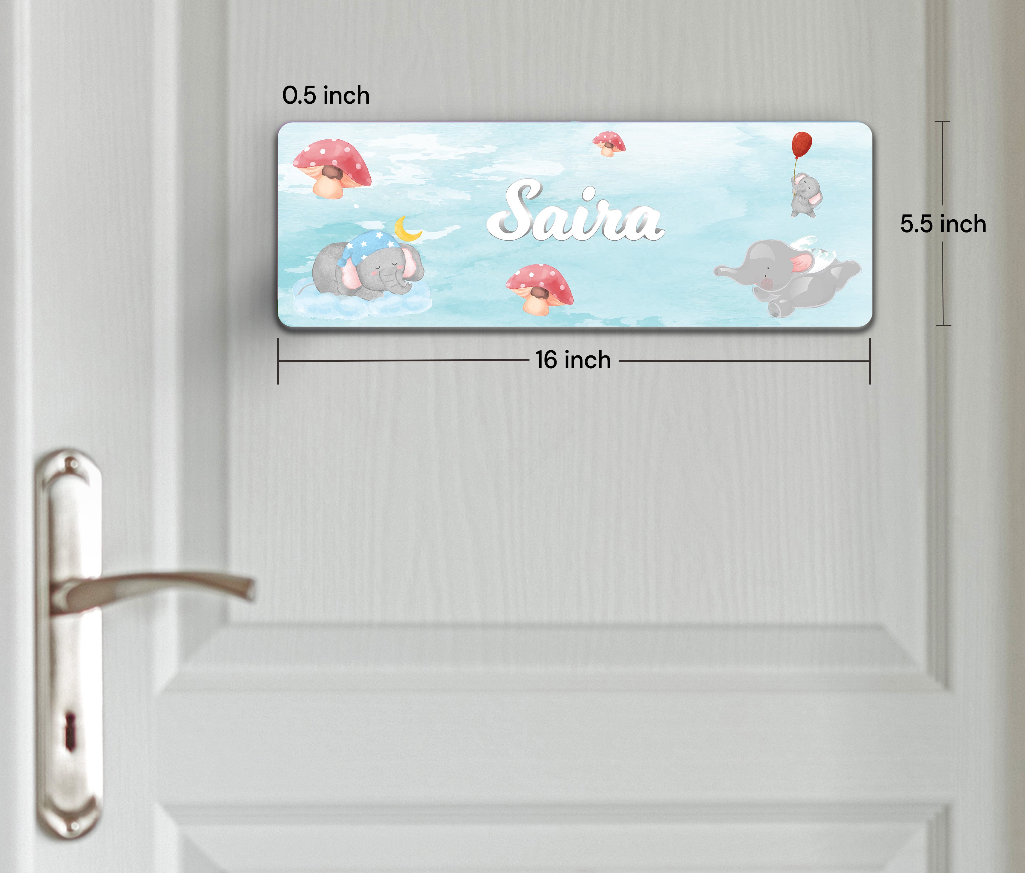 Red Balloon Ellie Name Plate (Petite) (kids)