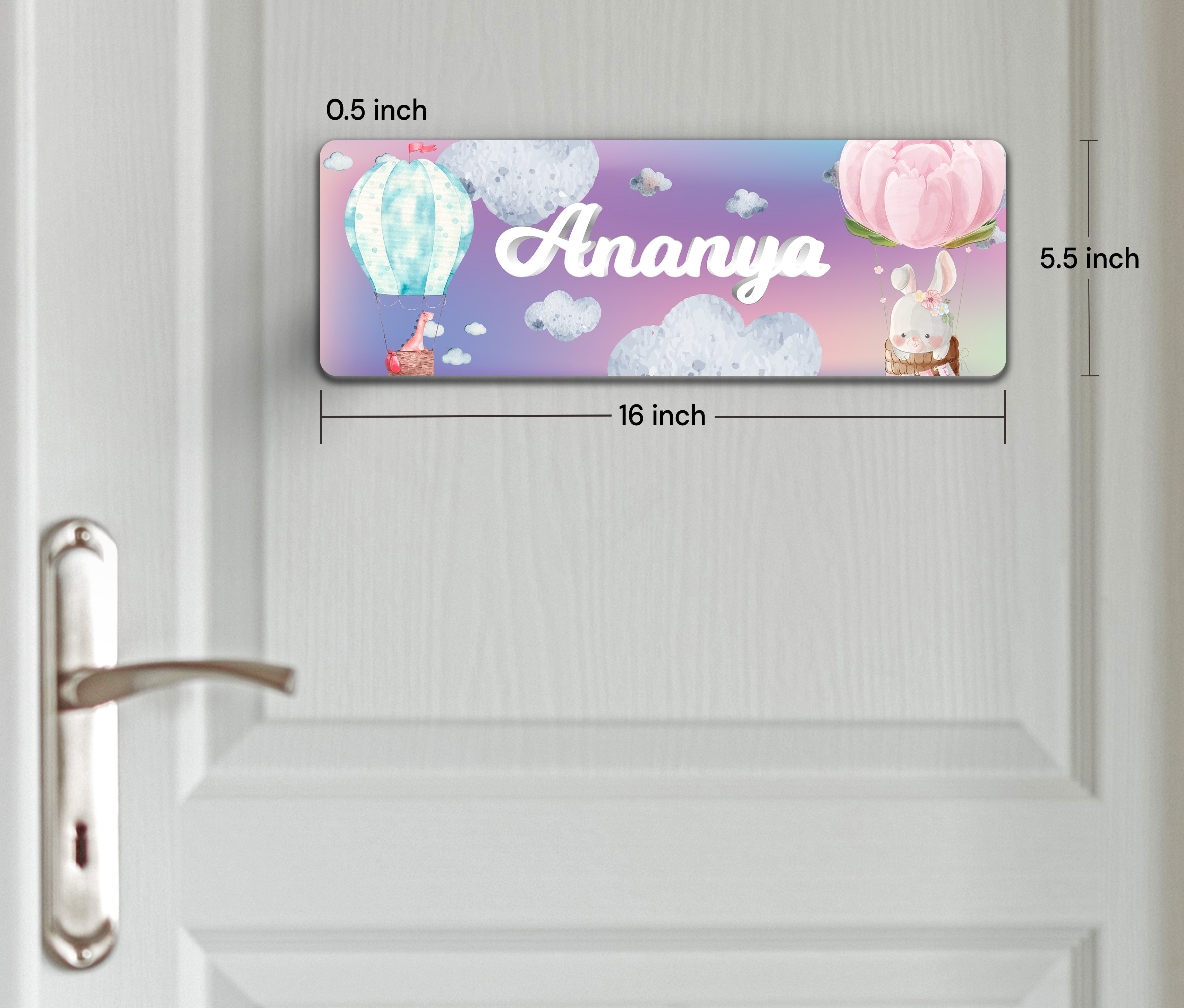 Happy Ballooners Name Plate (Petite) (kids)