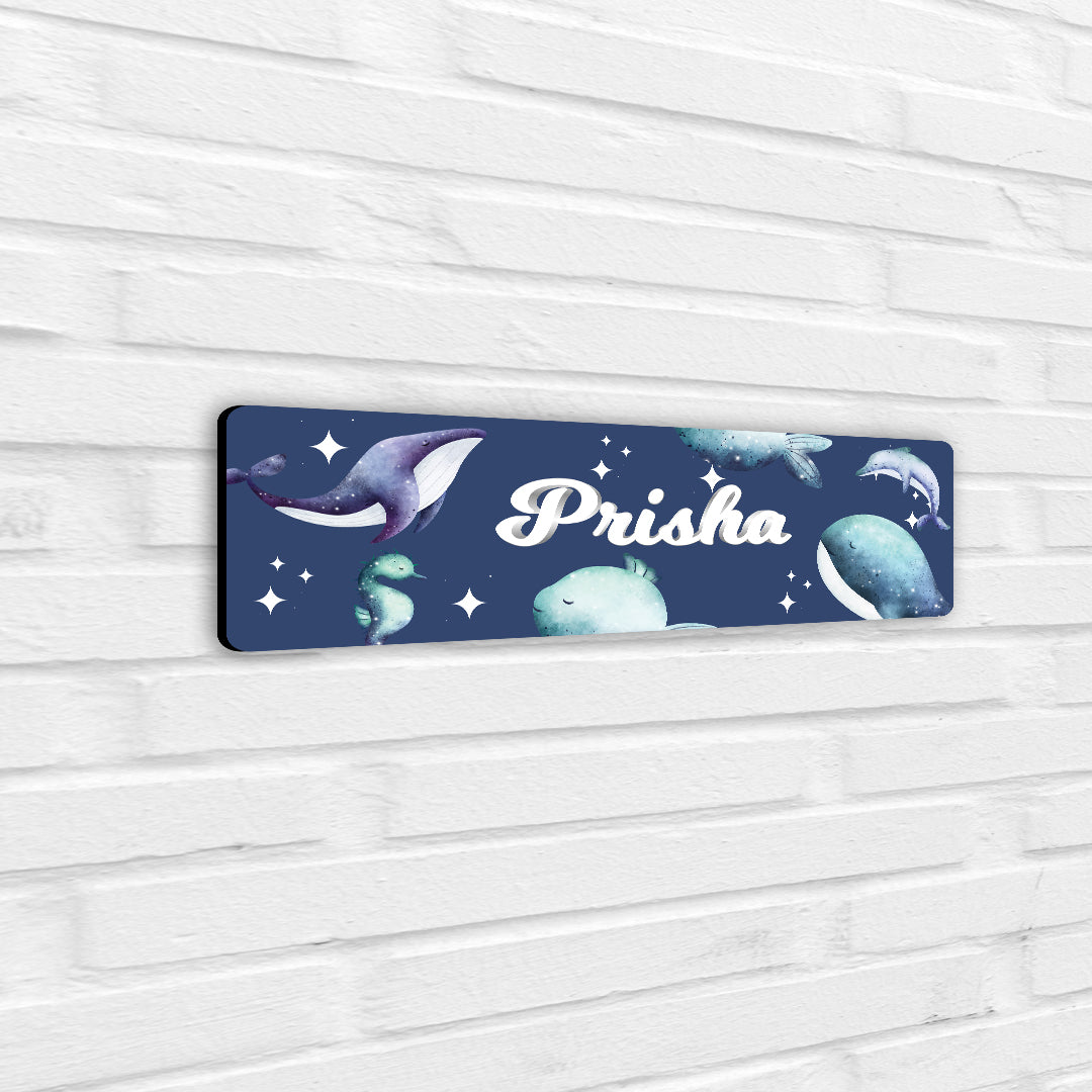 Midnight Ocean Name Plate (Petite) (kids)