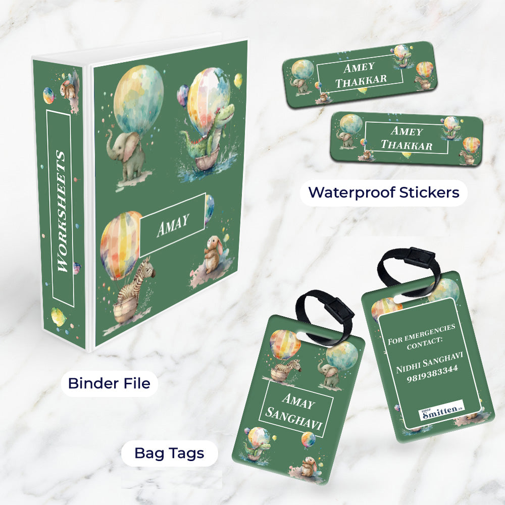 Balloon Safari Stationery Set (kids)