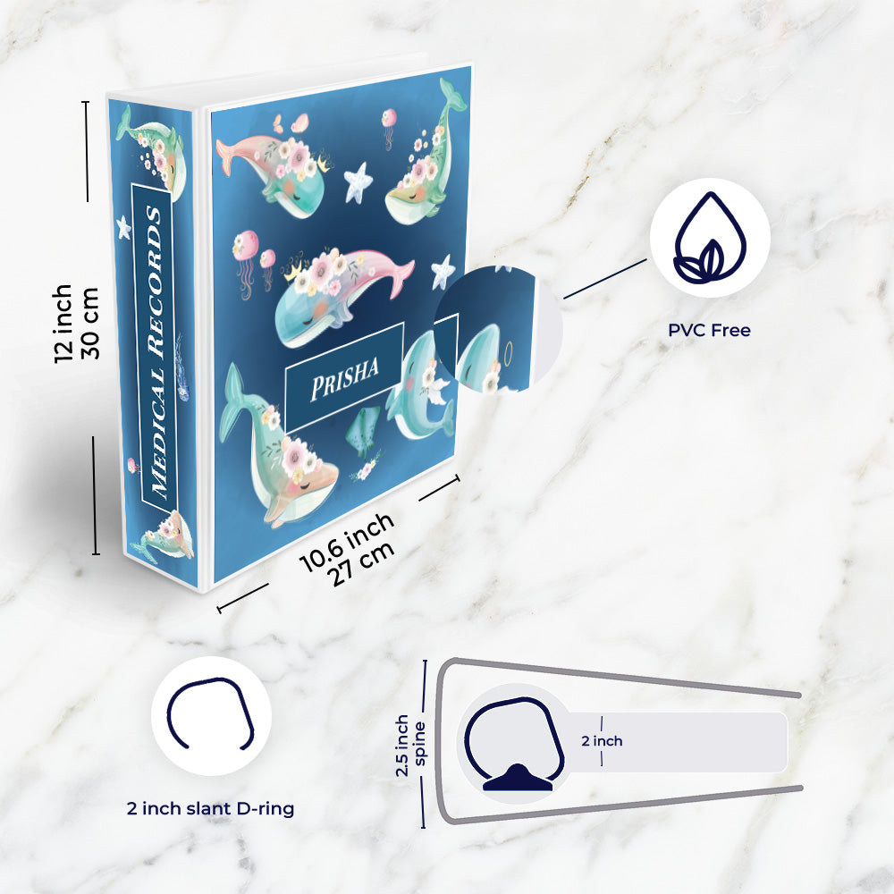 Floral Whales Stationery Set (kids)