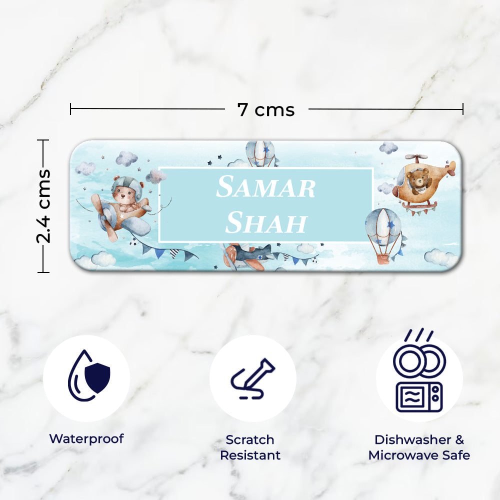 Teddy's Flight Waterproof Sticker - Set of 60