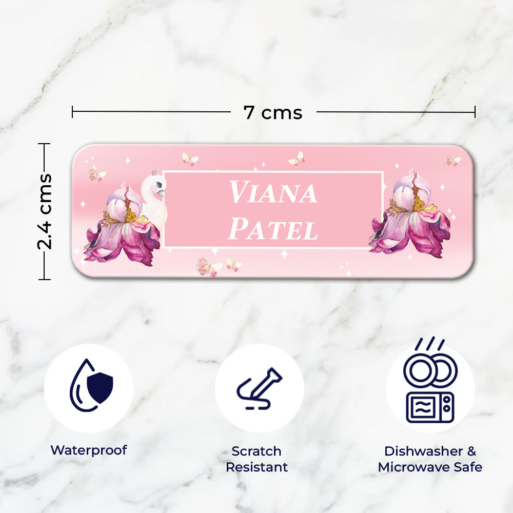 Butterfly Swan Blossom Waterproof Sticker - Set of 60