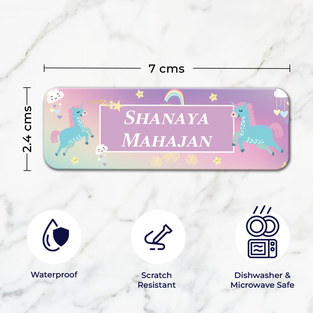 Unicorns & Rainbow Waterproof Sticker - Set of 60