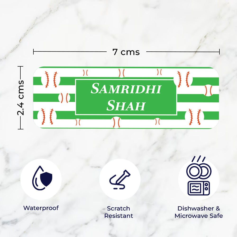 Base Ball Waterproof Sticker - Set of 60