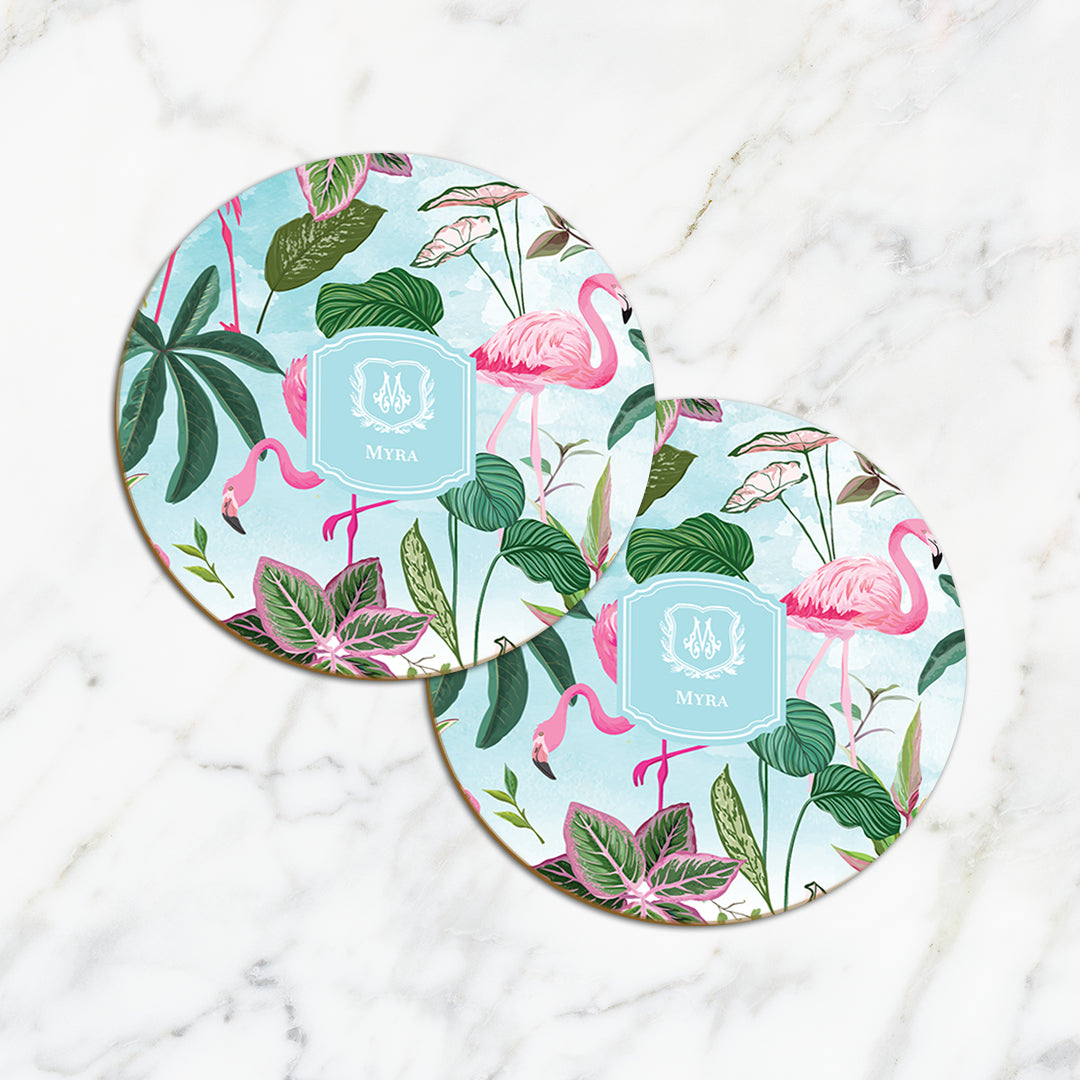 Flamingo Foliage Trivet