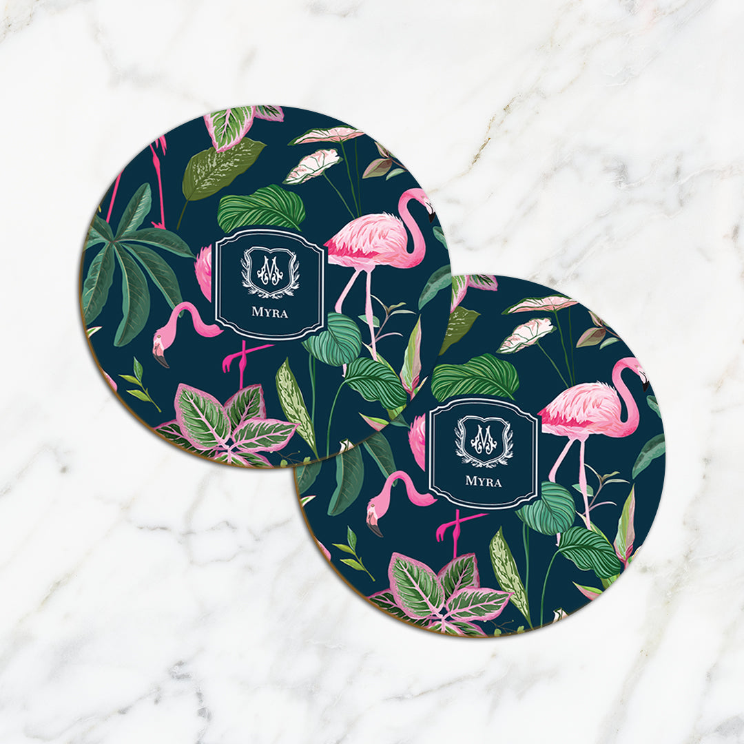 Flamingo Foliage Trivet