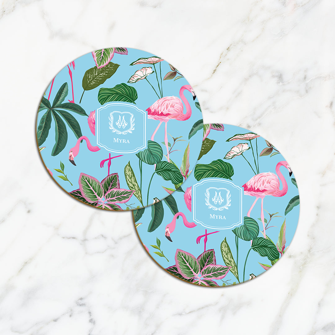 Flamingo Foliage Trivet