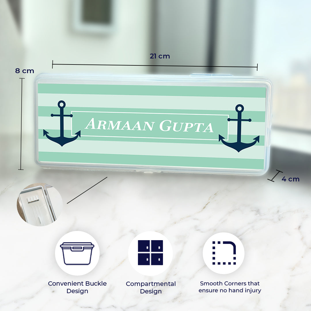 Nautical Anchor Kids Pencil Box