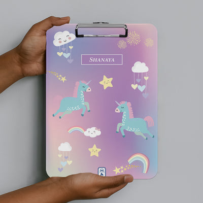 Unicorns & Rainbow Clipboard