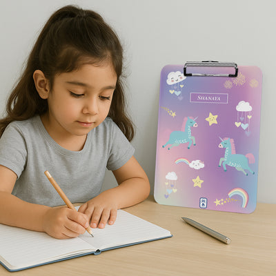 Unicorns & Rainbow Clipboard