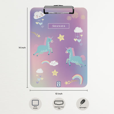 Unicorns & Rainbow Clipboard