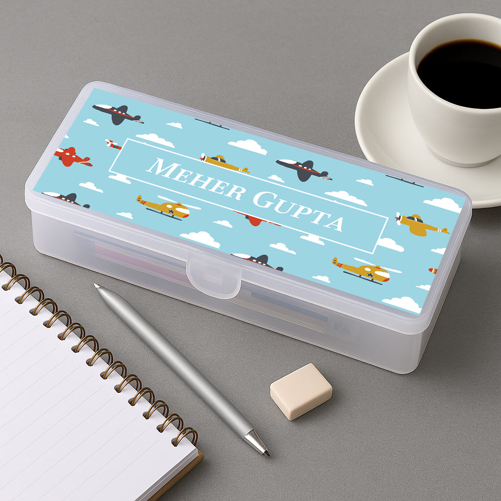 Airplane Skies Kids Pencil Box