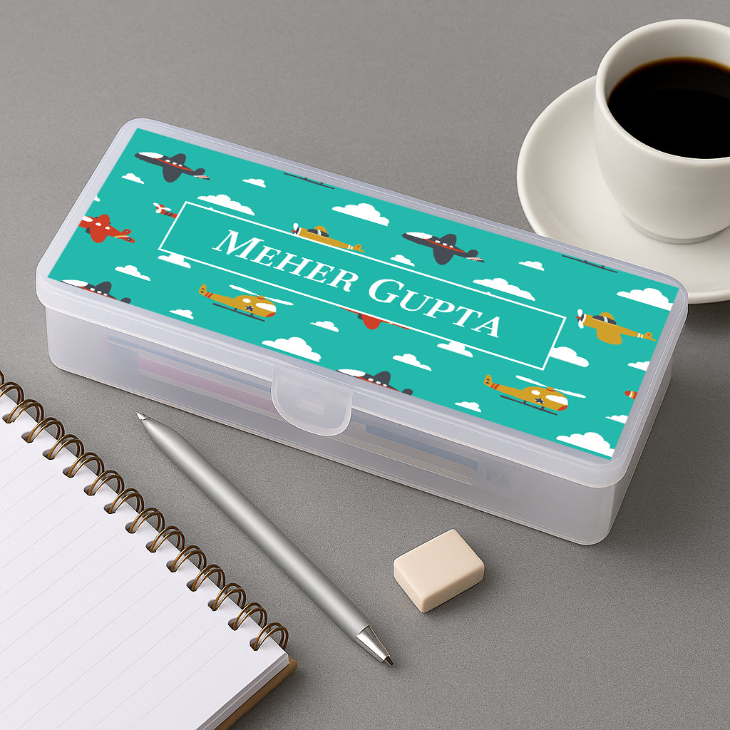 Airplane Skies Kids Pencil Box