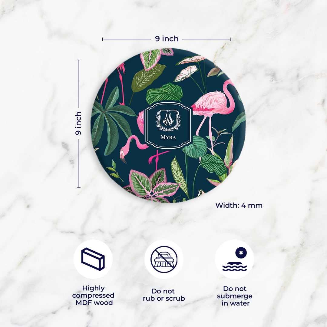 Flamingo Foliage Trivet