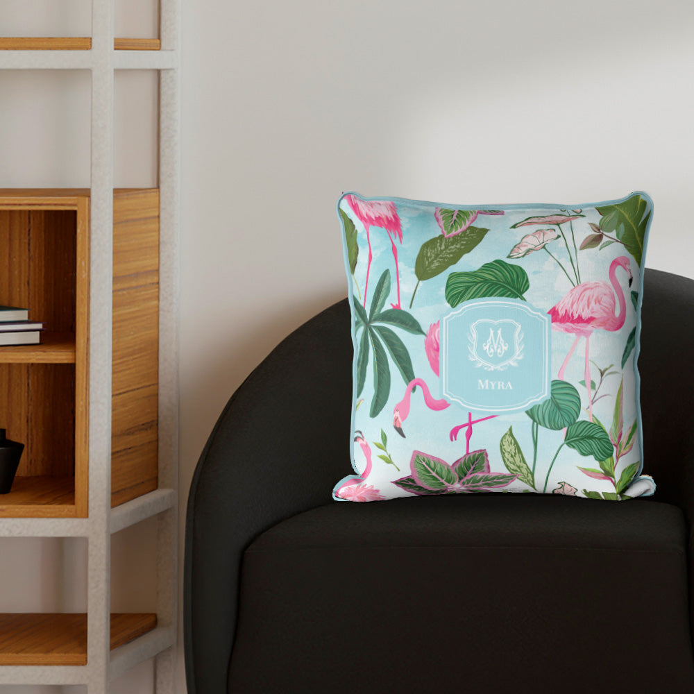 Flamingo Foliage Cushion Cover