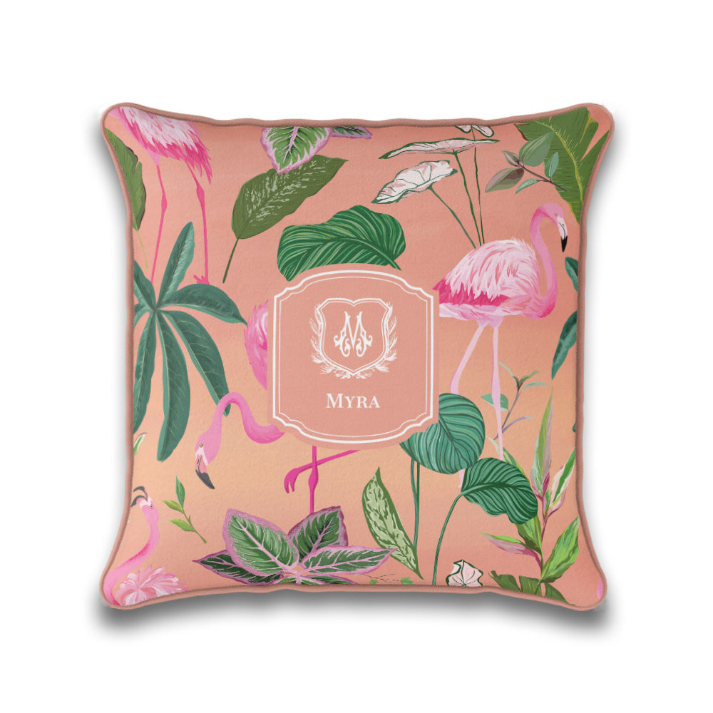 Flamingo Foliage Cushion Cover