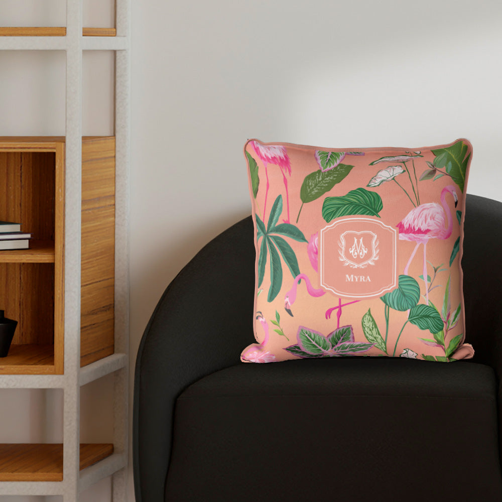 Flamingo Foliage Cushion Cover