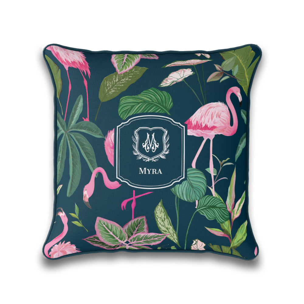 Flamingo Foliage Cushion Cover