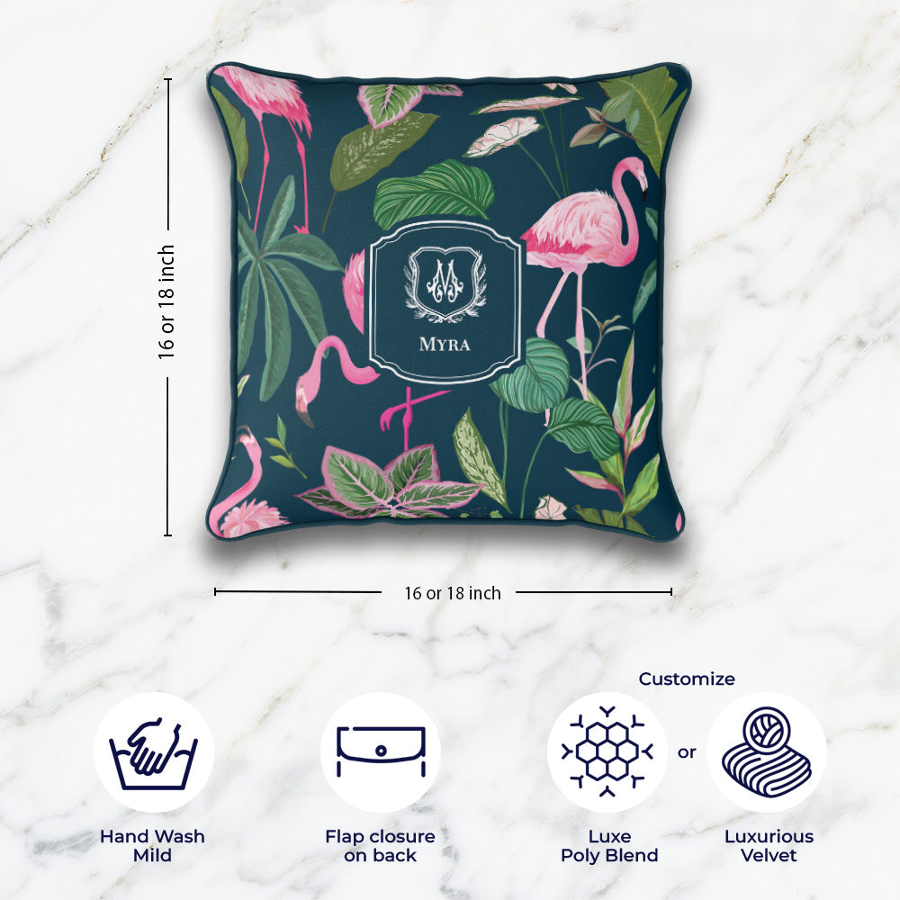 Flamingo Foliage Cushion Cover