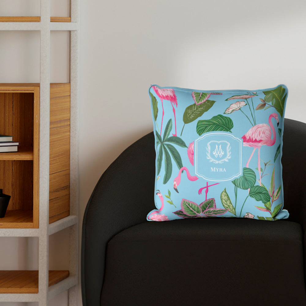 Flamingo Foliage Cushion Cover