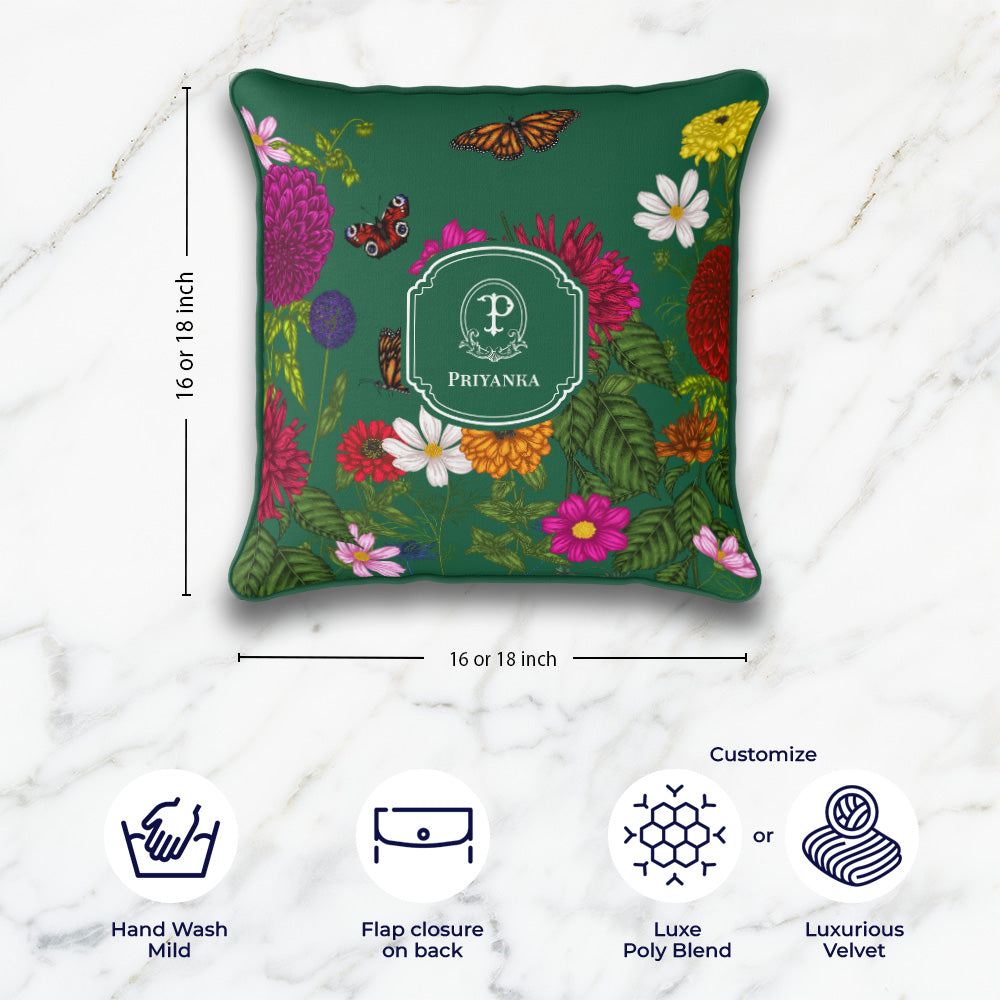 Floral Flutter Cushion Cover