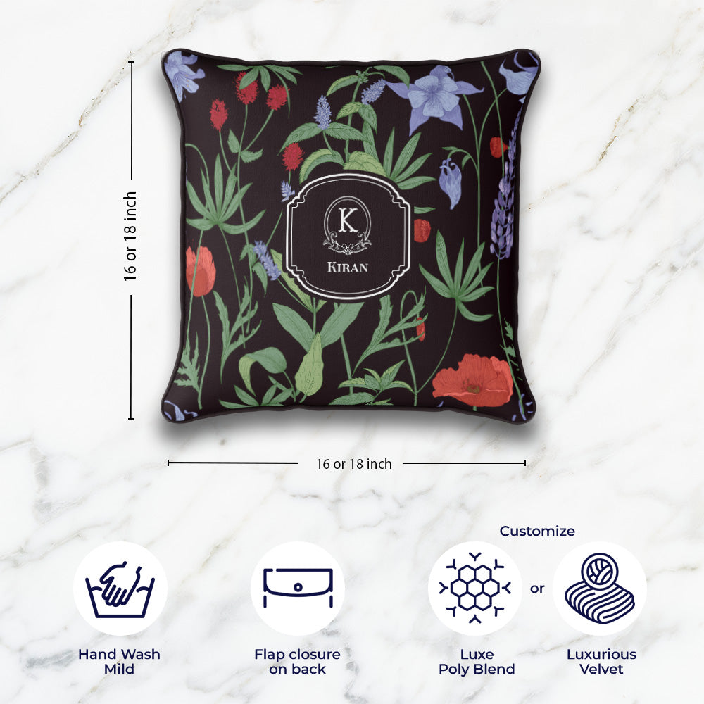 Scarlet Bloom Cushion Cover