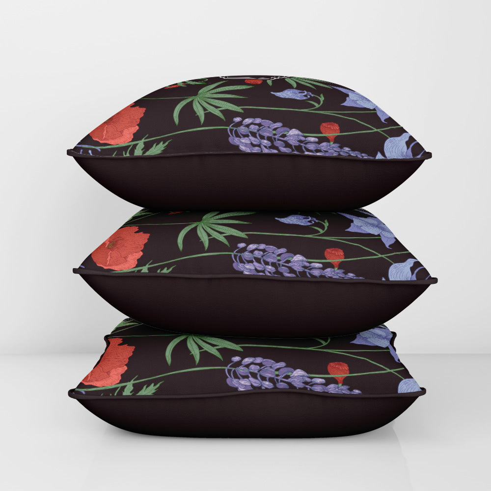 Scarlet Bloom Cushion Cover