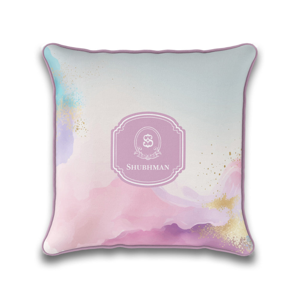 Gilded Strokes Cushion Cover