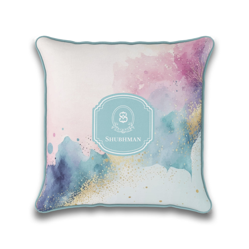 Gilded Strokes Cushion Cover