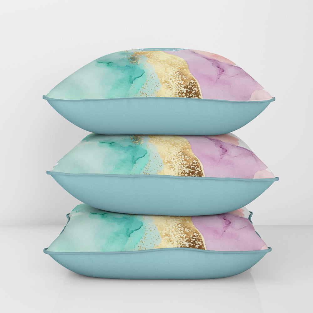 Gilded Strokes Cushion Cover