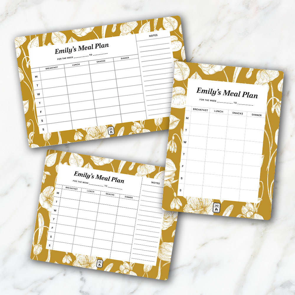 Ink Botanica Meal Planner