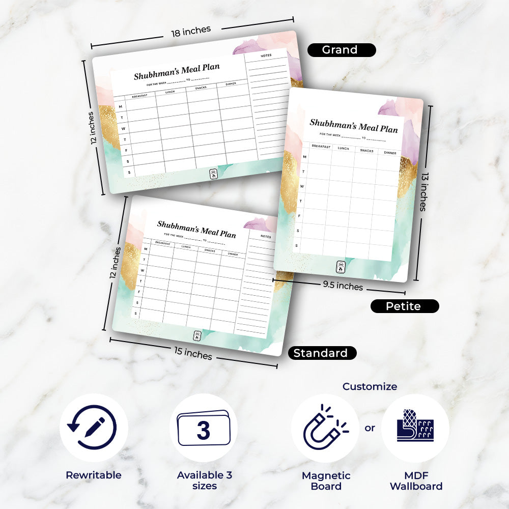 Gilded Strokes Meal Planner