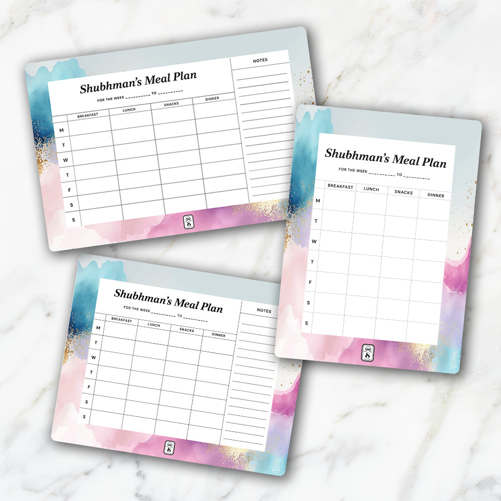 Gilded Strokes Meal Planner