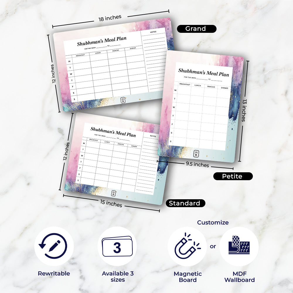 Gilded Strokes Meal Planner