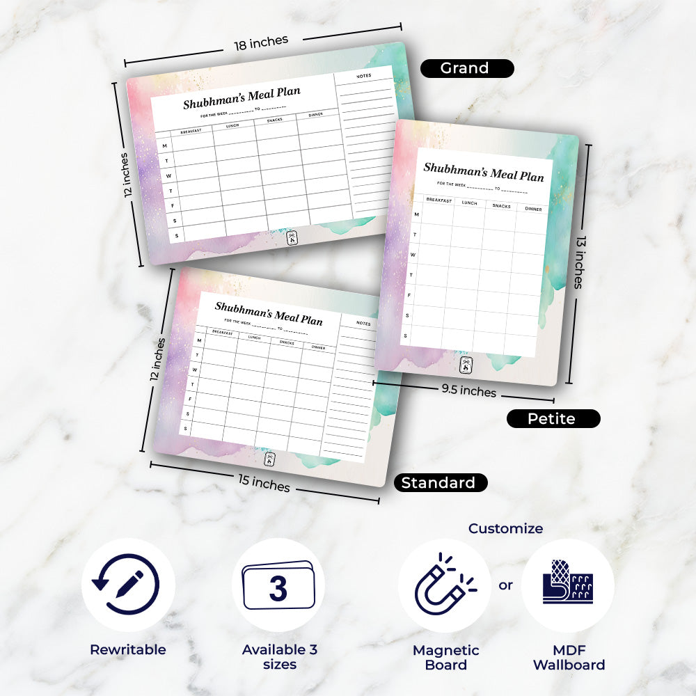 Gilded Strokes Meal Planner