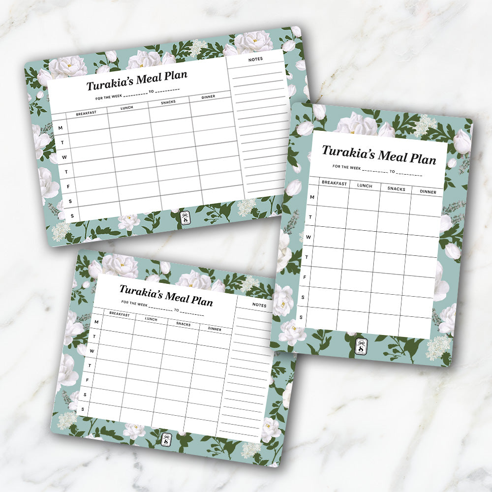 Peonies Meal Planner